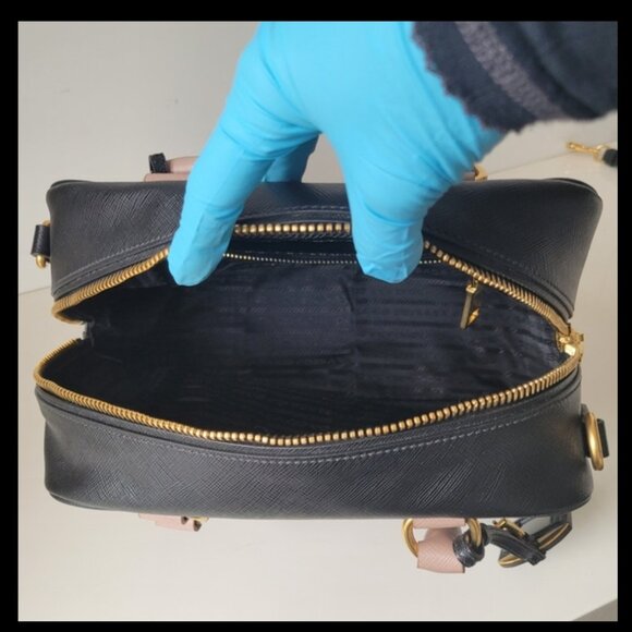 PRADA Saffiano Lux Square Satchel and Crossbody Bag - Picture 6 of 10